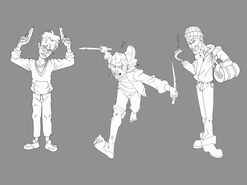 malandros comic sketch team 25